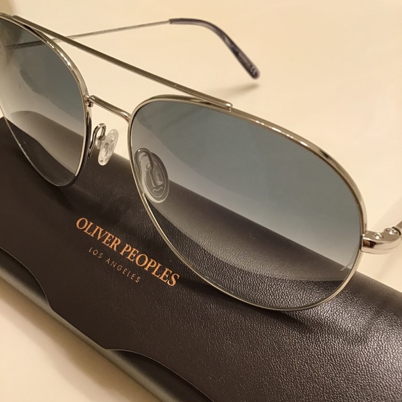 OLIVER PEOPLES AIRDALE AVIATOR SUNGLASSES - Picture 9 of 16